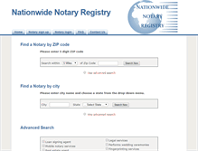 Tablet Screenshot of nationwidenotaryregistry.com